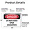 Signmission Do Not Enter Open Excavation Danger Sign, Plastic, 18in W x 12in L, 2PK OS-2PACK-DS-P-1218-L-2136 - alternate 4